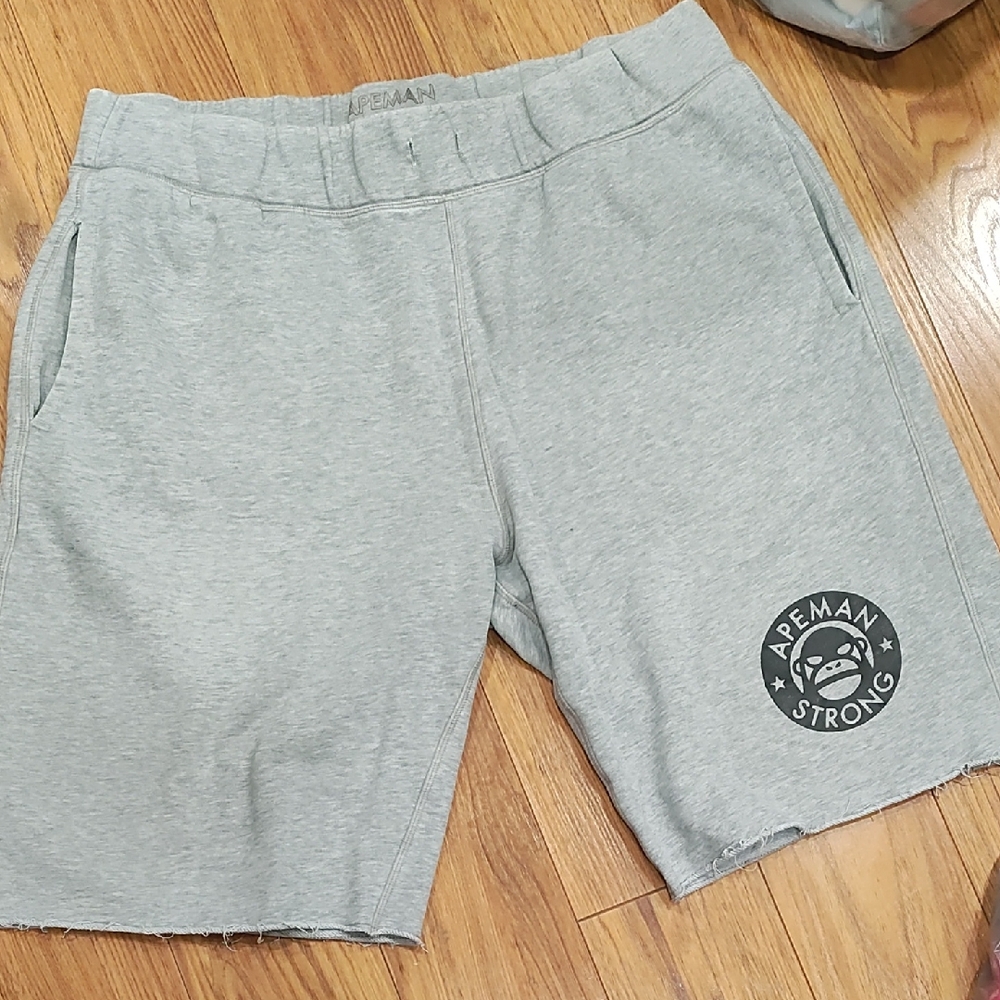 Apeman Strong Gray Logo Sweat Shorts